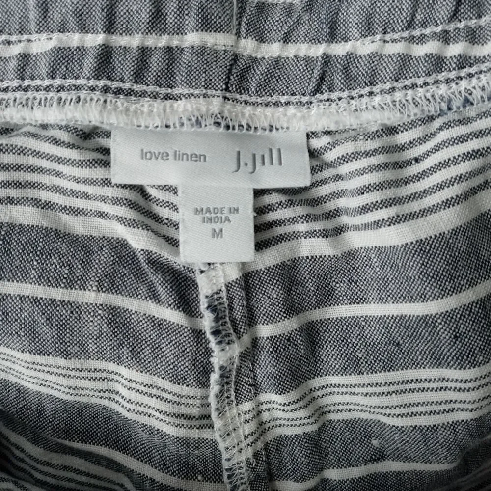 J. Jill linen strip shorts size medium